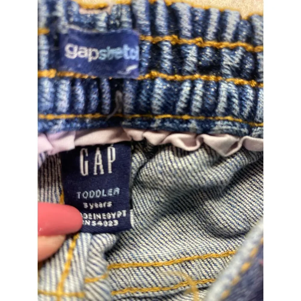 Baby Gap Blue Jeans Capris With an Attached Pink Belt Size 3T